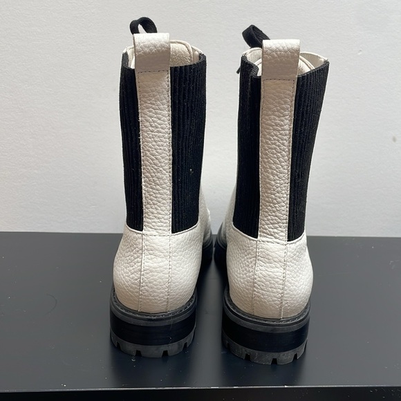 SENSO Jackson ankle boots white combat lace up leather US7 - Picture 12 of 12